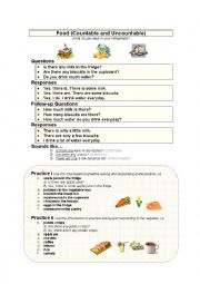 English Worksheet: Countable Not Countable