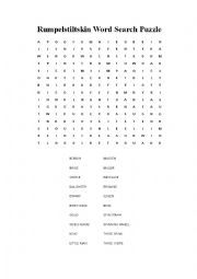 Rumpelstiltskin Word Search Puzzle