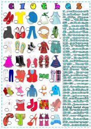 English Worksheet: Clothes