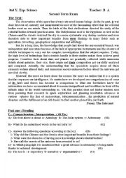 English Worksheet: astronomy