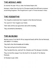 English Worksheet: THE MIDDLE AGES