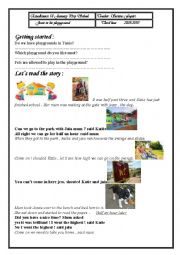 English Worksheet: the playground