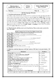 English Worksheet: Test for beginners