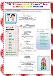 English Worksheet: VALENTINES DAY - LISTENING ACTIVITY