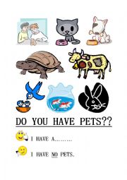 English Worksheet: Do you have pets?
