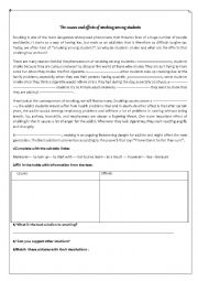 English Worksheet: smoking