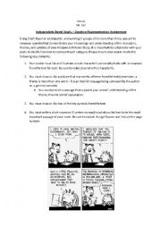 English Worksheet: Independent Novel Assignment