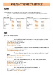 English Worksheet: Present perfect simple lesson