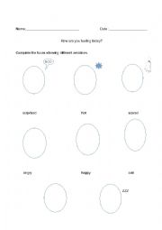 English Worksheet: How are you feeling today?