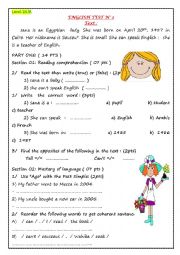 English Worksheet: reading worksheet