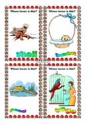 English Worksheet: Animal Homes Flashcards 9-16 of 16