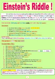 English Worksheet: A funny brain-teaser activity (fully editable) - my own variation (you can create yours!)