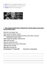 English Worksheet: Nelson Mandela