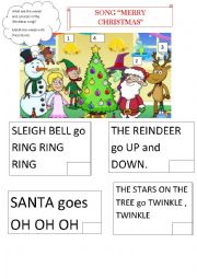 Merry Christmas song handout