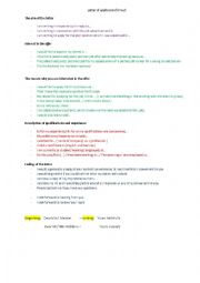 English Worksheet: Letter of Application