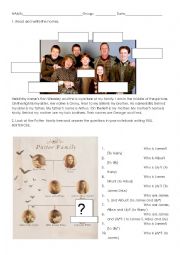 English Worksheet: Weasley and Potter Family Tree