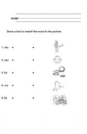 English Worksheet: Words that end with 