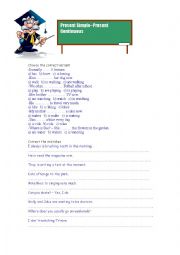 English Worksheet: Present Simple vs Present continuous