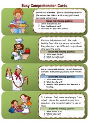 English Worksheet: easy comprehensions