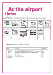 English Worksheet: At the airport (9th form)