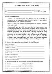 English Worksheet: English Test