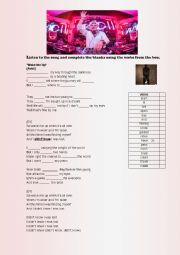 English Worksheet: Wake me up - Listening Activity