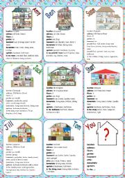 English Worksheet: Houses Speaking Cards