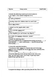 English Worksheet: group session 7tth form module 4