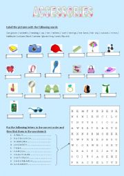 English Worksheet: Accessories