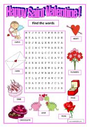 English Worksheet: Valentines day activity