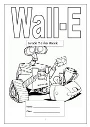 English Worksheet: Wall-E film study booklet