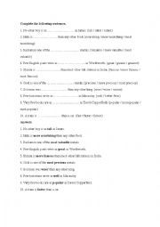 English Worksheet: comparative / as...as