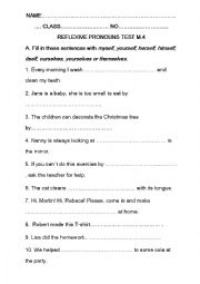 English Worksheet: Reflexive pronouns