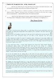 English Worksheet: Studying a short story