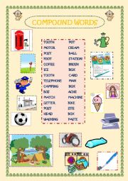 English Worksheet: Compound Words