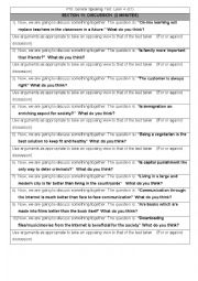 English Worksheet: Pearson Test of English General Level 4 SPEAKING Section 11