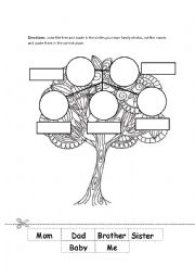 English Worksheet: Family Tree