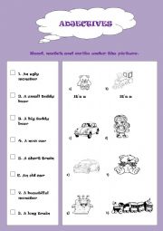 English Worksheet: Opposite adjectives