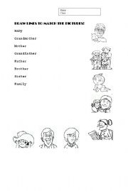 English Worksheet: family members