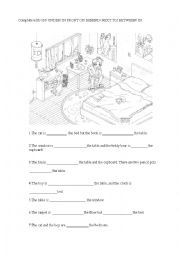 English Worksheet: Place prepositions