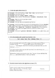 English Worksheet: consolidation