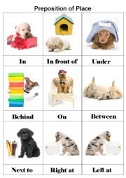 English Worksheet: Preposition of Place