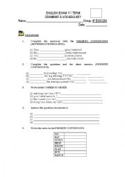 English Worksheet: PRESENT CONTINUOUS TEST