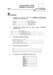 English Worksheet: PRESENT CONTINUOUS TEST