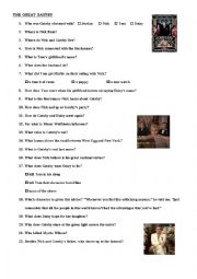 English Worksheet: The GreatGatsby