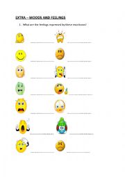 English Worksheet: Moods and feelings