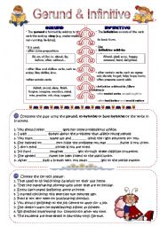 English Worksheet: Gerunds&Infinitives