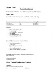 English Worksheet: Present continuous