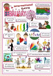 English Worksheet: February International Days
