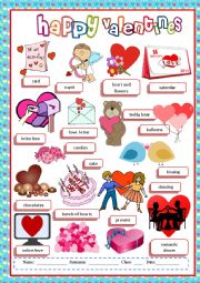 Valentines day vocabulary
